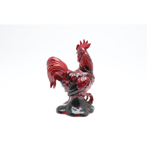 692 - A ROYAL DOULTON POTTERY FLAMBE FIGURE OF A COCKEREL. A Royal Doulton flambe model of a Cockerel, HN ... 