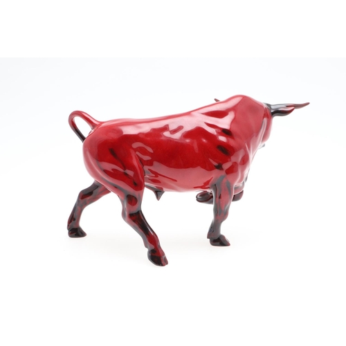 693 - ROYAL DOULTON PRESTIGE FLAMBE 2009 YEAR OF THE OX. A Royal Doulton flambe model of an Ox, BA86, mode... 