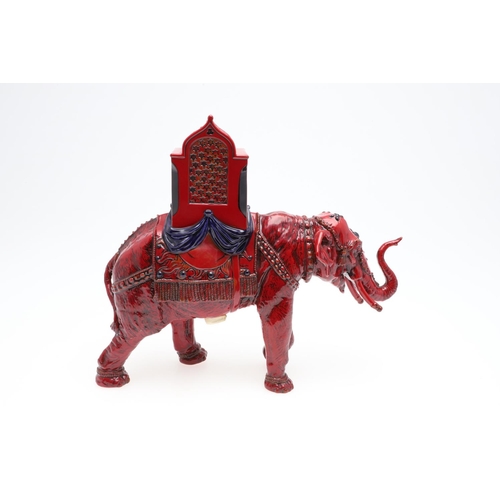 696 - ROYAL DOULTON ARCHIVES FLAMBE MODEL OF A SHANGXI ELEPHANT. A large Royal Doulton flambe model of a S... 