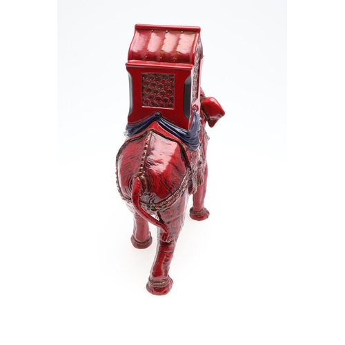 696 - ROYAL DOULTON ARCHIVES FLAMBE MODEL OF A SHANGXI ELEPHANT. A large Royal Doulton flambe model of a S... 