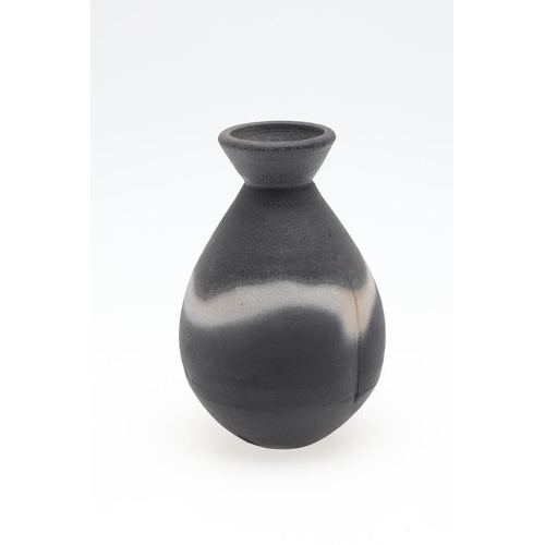 705 - JOHN LEACH (1939-2021) - BLACK BURNISHED STUDIO POTTERY VASES. Three black burnished vases including... 