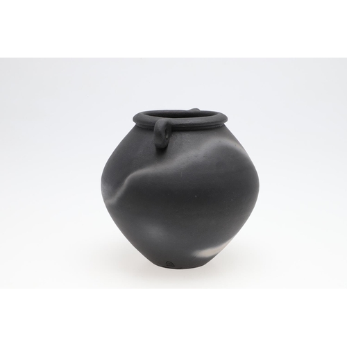 705 - JOHN LEACH (1939-2021) - BLACK BURNISHED STUDIO POTTERY VASES. Three black burnished vases including... 