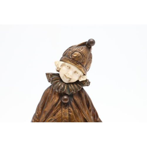 712 - DEMETRE CHIPARUS (ROMANIAN 1886-1947) - ART DECO BRONZE & IVORY FIGURE OF A GIRL 'LITTLE CLOWN'. A p... 