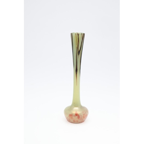 726 - VAL ST LAMBERT FRENCH ART GLASS VASE & TWO OTHER ART GLASS VASES. A slender vase with a wide rim and... 