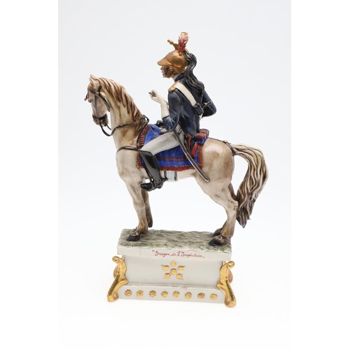 744 - CAPODIMONTE MILITARY FIGURES INCLUDING FIGURES ON HORSEBACK. Including two Military figures on horse... 