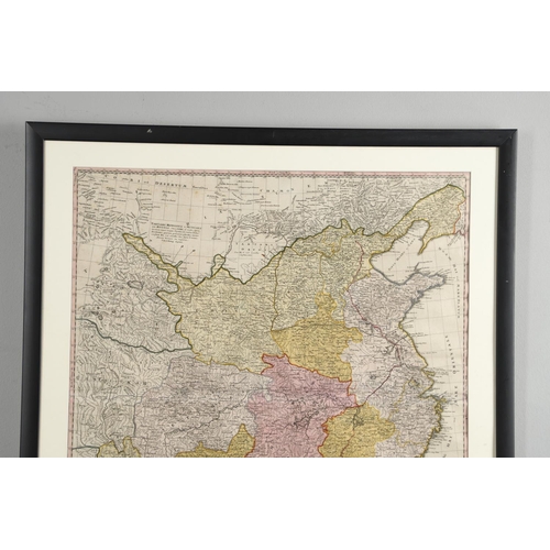 806 - ANTIQUE MAP OF CHINA - 18THC. A hand coloured early map of China, taken from an Atlas by Jean Baptis... 