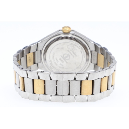 956 - A GENTLEMAN'S STAINLESS STEEL AND 18CT GOLD AUTOMATIC RIVIERA WRISTWATCH BY BAUME & MERCIER. the sig... 