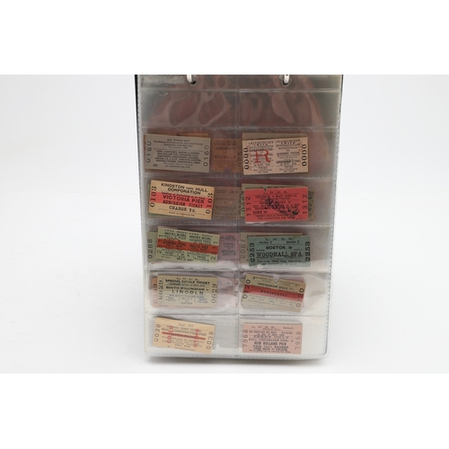 540 - LARGE COLLECTION OF ANTIQUE RAILWAY TICKETS. A fascinating collection of Railway tickets in five alb... 