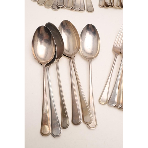 103 - A 20TH CENTURY PART-CANTEEN OF ATHENIAN PATTERN FLATWARE & CUTLERY. to include: 11 table forks, 6 ta... 