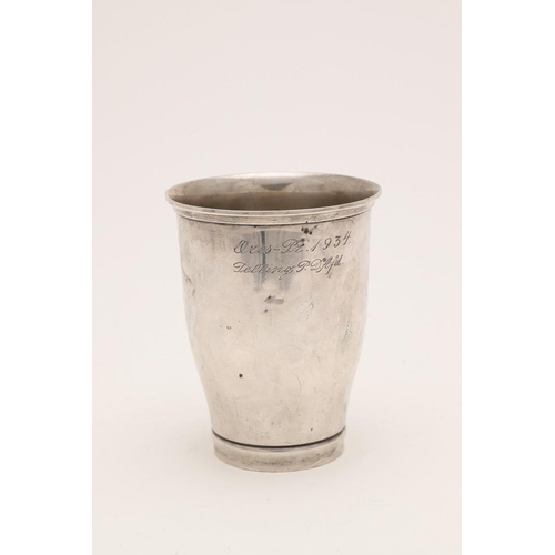 264 - A 20TH CENTURY DANISH BEAKER. with an everting rim, inscribed on one side, by Johannes Siggaard, Cop... 