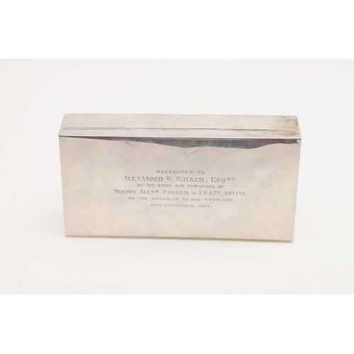 351 - TWO 20TH CENTURY RECTANGULAR CIGARETTE BOXES. one with an engine-turned cover, by Adie Brothers Ltd,... 