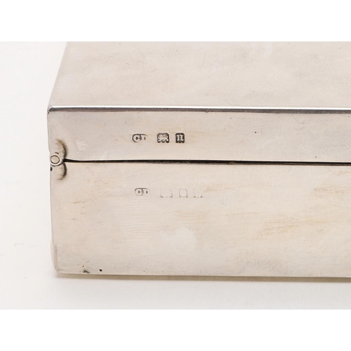 351 - TWO 20TH CENTURY RECTANGULAR CIGARETTE BOXES. one with an engine-turned cover, by Adie Brothers Ltd,... 