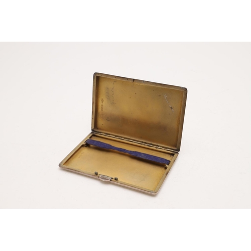 381 - A MIXED LOT:-. an Edward VIII engine-turned cigarette box, inscribed on the inside (cedarwood lining... 