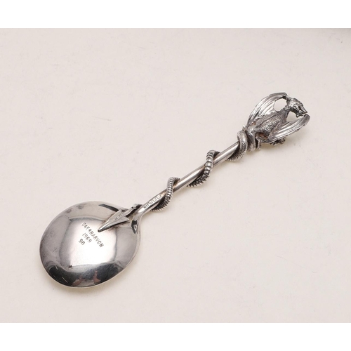 75 - A MODERN CASED COMMEMORATIVE SPOON. made to commemorate the Investiture of The Prince of Wales at Ca... 