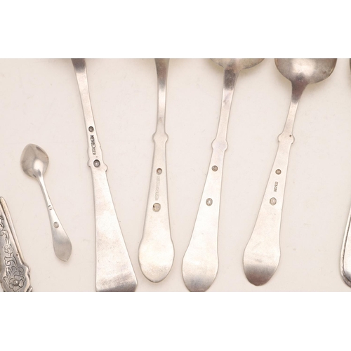 81 - MISCELLANEOUS DANISH FLATWARE & CUTLERY. including: 3 tablespoons & a similar dessert spoon, 4 teasp... 