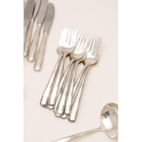 93 - A 20TH CENTURY PART-CANTEEN OF NORTH AMERICAN FLATWARE & CUTLERY. 