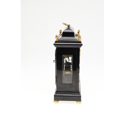 1427 - A GEORGE III EBONISED MANTEL TIMEPIECE. the 5