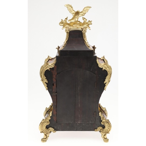 1430 - A 19TH CENTURY FRENCH BOULLE MANTEL TIMEPIECE. the 6 1/2