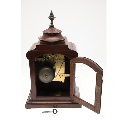 1443 - AN EARLY 19TH CENTURY WALNUT MANTEL CLOCK. the 7