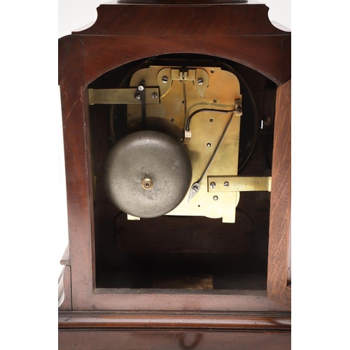 1443 - AN EARLY 19TH CENTURY WALNUT MANTEL CLOCK. the 7