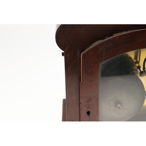 1443 - AN EARLY 19TH CENTURY WALNUT MANTEL CLOCK. the 7