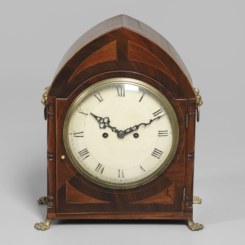 1449 - A REGENCY INLAID MAHOGANY BRACKET CLOCK. the 8