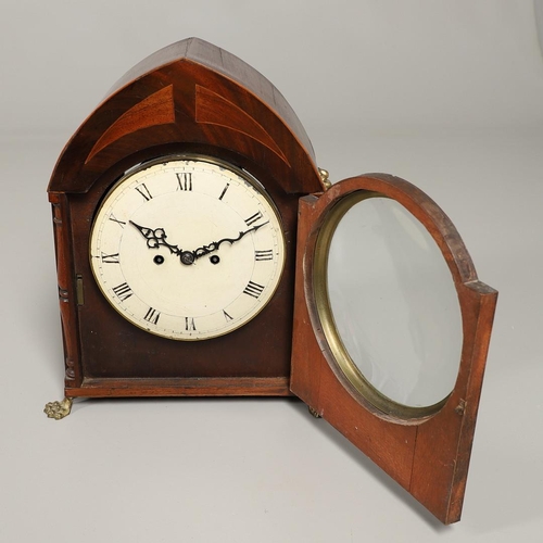 1449 - A REGENCY INLAID MAHOGANY BRACKET CLOCK. the 8