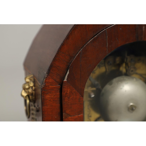 1449 - A REGENCY INLAID MAHOGANY BRACKET CLOCK. the 8