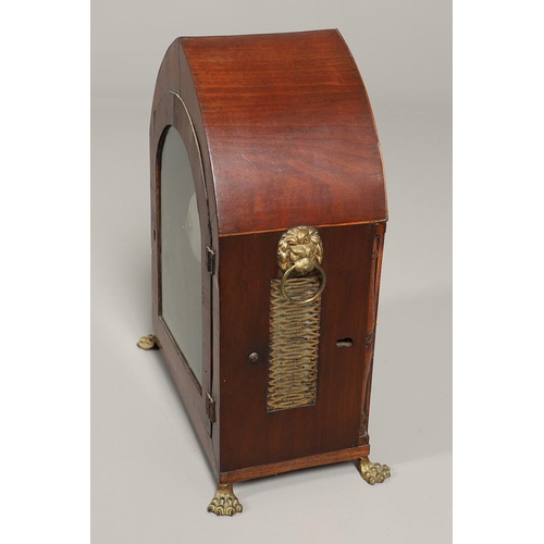 1449 - A REGENCY INLAID MAHOGANY BRACKET CLOCK. the 8