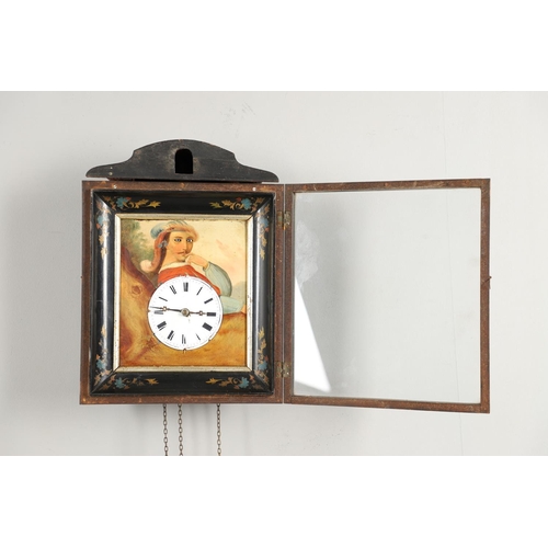 1450 - A 19TH CENTURY GERMAN NOVELTY BLINKING EYE CUCKOO CLOCK. the 4