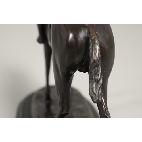 1453 - AFTER ROSA BONHEUR (FRENCH, 19TH CENTURY), 'JOCKEY UP'. a bronze study of a jockey astride his horse... 