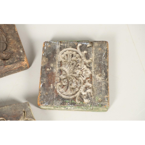 1498 - A GROUP OF 19TH CENTURY HARDWOOD PICTURE FRAMER'S MOULDS. each with a carved architectural motif/fea... 