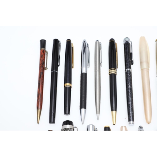 1514 - VARIOUS FOUNTAIN AND BALLPOINT PENS. the fifteen fountain pens including a Mabie & Todd Swan self fi... 