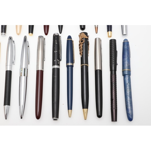 1514 - VARIOUS FOUNTAIN AND BALLPOINT PENS. the fifteen fountain pens including a Mabie & Todd Swan self fi... 