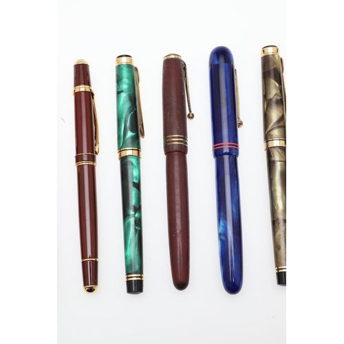 1521 - ASSORTED FOUNTAIN PENS. including Duke, Burnham B 45 Manifold, Tylo, King Crown, Penhol Ambassador (... 