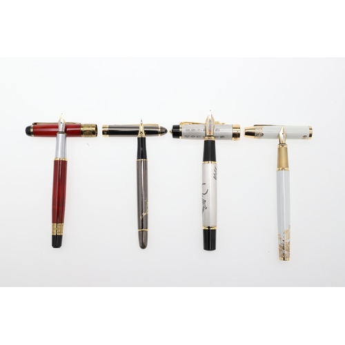 1536 - A GROUP OF TEN CHINESE FOUNTAIN PENS. including three Kaiduoli, two Fuliwen, one Huashilai red and b... 