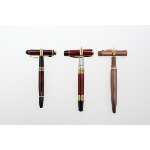 1536 - A GROUP OF TEN CHINESE FOUNTAIN PENS. including three Kaiduoli, two Fuliwen, one Huashilai red and b... 