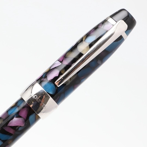 1553 - A COLLECTION OF MODERN LABAN FOUNTAIN PENS. with multi-coloured marbled and other decorative resin b... 