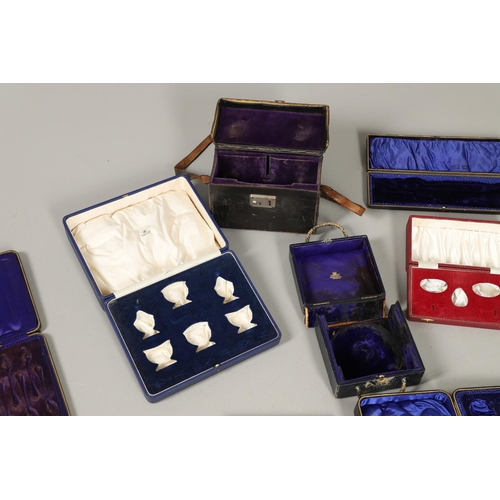 378 - A LARGE QUANTITY OF BOXES/ CASES. including a communion set box and various other styles & shapes & ... 