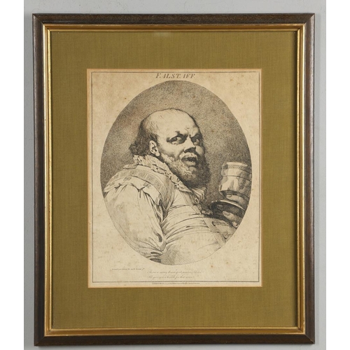 464 - JOHN HAMILTON MORTIMER ARA (1740-1779). FALSTAFF; LEAR; BARDOLPH; RICHARD II; EDGAR; POET; CALIBAN; ... 