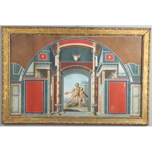 467 - ITALIAN SCHOOL, CIRCA 1760-1820. A SUITE OF FOUR CLASSICAL WALL DECORATIONS: VENUS WITH PUTTI; VENUS... 