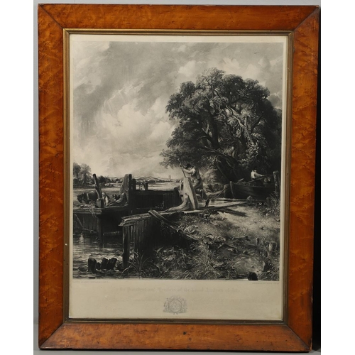 470 - JOHN CONSTABLE, RA (1776-1837). After. THE CORNFIELD; THE LOCK. Two, mezzotints, by D. Lucas, publis... 