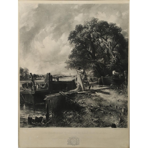 470 - JOHN CONSTABLE, RA (1776-1837). After. THE CORNFIELD; THE LOCK. Two, mezzotints, by D. Lucas, publis... 