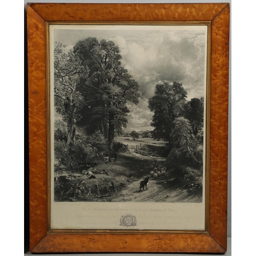 470 - JOHN CONSTABLE, RA (1776-1837). After. THE CORNFIELD; THE LOCK. Two, mezzotints, by D. Lucas, publis... 