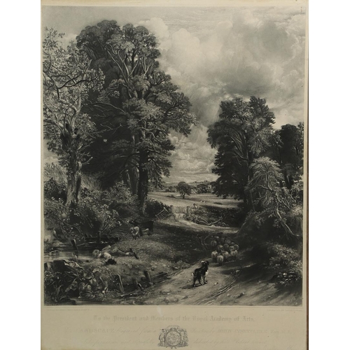 470 - JOHN CONSTABLE, RA (1776-1837). After. THE CORNFIELD; THE LOCK. Two, mezzotints, by D. Lucas, publis... 