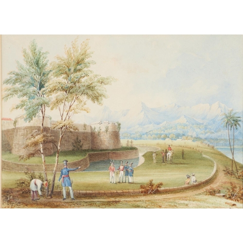 481 - JUSTINIAN GANTZ (1802-1862). His circle. BOMBAY RACE STAND; RESIDENTS BUNGALOW NEAR SERINGAPATAM, MY... 