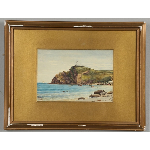 484 - WILLIAM WIEHE COLLINS (1862-1951). LULWORTH COVE; DURDLE DOOR. (d) Two, each signed, each also signe... 