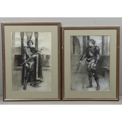 492 - BERNARD PARTRIDGE (1861-1945). STUDIES OF THE ACTOR SIR HENRY IRVING IN COSTUME. Two, one signed and... 