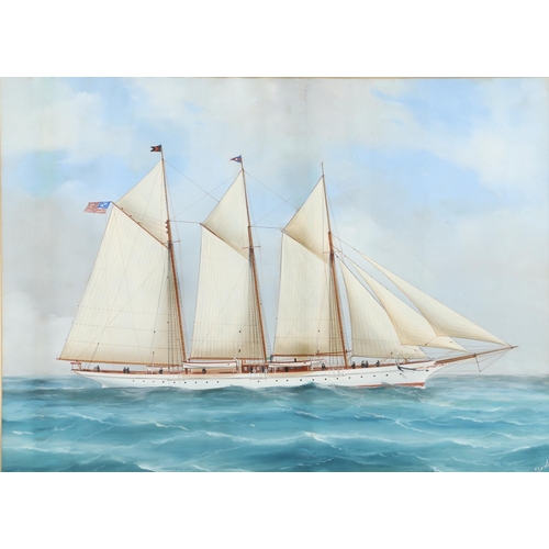 498 - ANTONIO DE SIMONE (1851-1907). RYS `UTOWANA`. Signed, gouache
44 x 61.5cm.  *CR  Some pigment transf... 