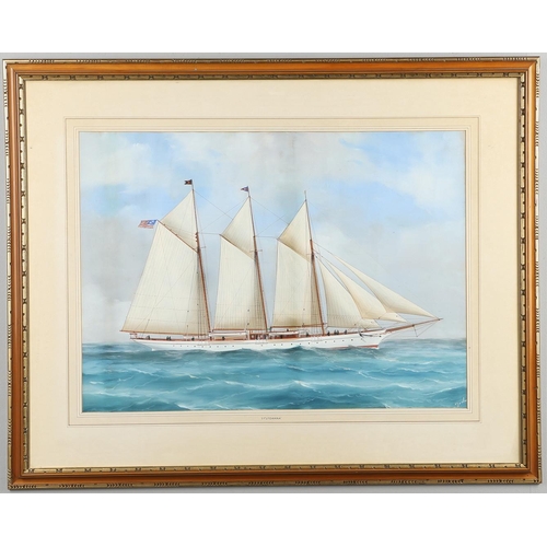 498 - ANTONIO DE SIMONE (1851-1907). RYS `UTOWANA`. Signed, gouache
44 x 61.5cm.  *CR  Some pigment transf... 